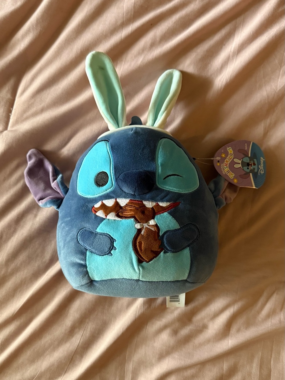 Squishmallows Blue Teal Stitch Bunny-Eared Plush